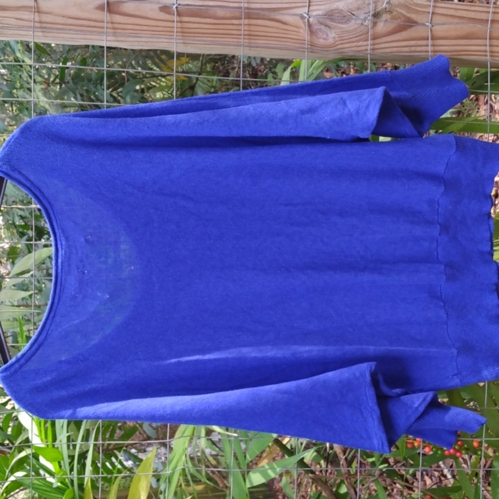 Royal Blue Ladies Batwing Sweater XL - Picture 8 of 8